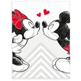 Herding Disney's Mickey & Minnie Microfaserflauschdecke, 150x200 cm, 100% Polyester