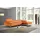 Egoitaliano Ecksofa "Malika, edel und bequem, Designsofa mit hochwertigen Bezügen, L-Form", orange, B:287cm H:94cm T:165cm, Leder »BULL« (echtes Rindsleder). Geschliffenes, pigmentiertes und behandeltes Rindsleder mit einer Dicke von 1, 3-1, 5 mm.