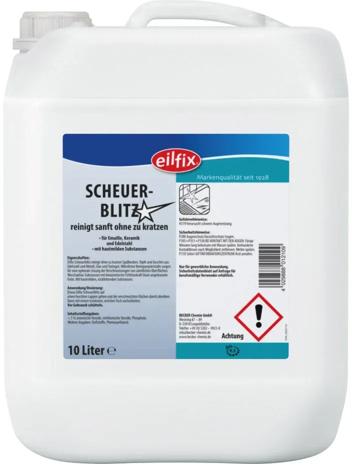 EILFIX SCHEUERBLITZ reinigt ohne zu kratzen