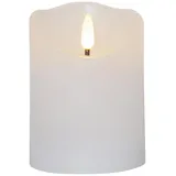 StarTrading LED Kerze Rustik Optik H 10 cm weiß