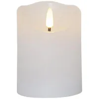 StarTrading LED Kerze Rustik Optik H 10 cm weiß