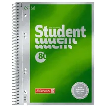 Brunnen Collegeblock Premium Student A5, unliniert, 80 Blatt, grün