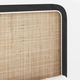 vidaXL Kopfteil mit Kopfteil Schwarz 100 x 55 x 3 cm Rattan 42011568