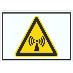 Achtung Nicht ionisierende Strahlung Symbol Aufkleber A2 (420x594mm)