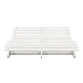 vidaXL Sonnenliege Weiß 205x110x31,5 cm Massivholz Kiefer