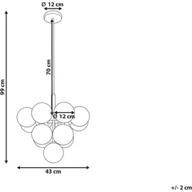 Beliani Hängeleuchte Birrie