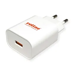 ROLINE USB Charger mit Euro-Stecker, 1 Port, QC3.0, 18W