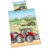 Herding »Kinder-Wendebettwäsche Traktor Flanell bunt 1 St. x 100 cm x 135 cm