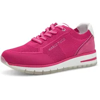 Marco Tozzi Damen Sneaker flach Sportlich Bequem, Rosa (Pink Comb), 37 EU