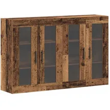 vidaXL Wandmontierte Schränke 2 Altholz 69,5 x 34 x 90 cm