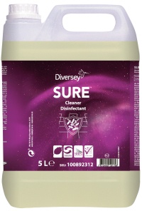 SURE Cleaner Disinfectant Flächendesinfektion, Konzentrierte flüssiger Desinfektionsreiniger für den professionellen Gebrauch, 5 l - Kanister