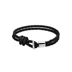 KUZZOI Kunstleder Geflochten 925 Silber Herrenschmuck   Herren 