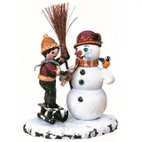 Hubrig Volkskunst GmbH Hubrig-Volkskunst Winterkinder Junge mit Schneemann Höhe 11cm