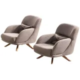 JVmoebel Loungesessel Polyester 86 x 82 x 85 cm Beige