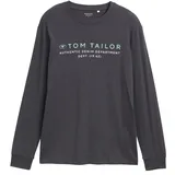Tom Tailor Herren Langarmshirt PRINTED LONGSLEEVE Regular Fit 10899 Grau XXL