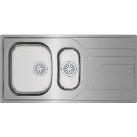 Teka Universe 60 T-XP 11⁄2C 1E Rev Spüle Mit Abtropffläche, Edelstahl