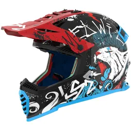 LS2 MX437 Fast Evo II Mini Starmaw Schwarz S