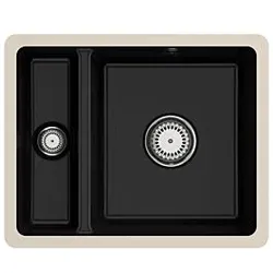 Villeroy und Boch Unterbauspüle 675801J0 mit Ablaufgarnitur und Handbetätigung, Chromit