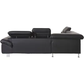 Cotta Ecksofa »Driver L-Form«, mit Kopfteilverstellung, wahlweise mit Bettfunktion & Bettkasten schwarz