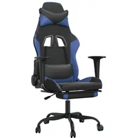 VidaXL Gaming-Stuhl mit Fußstütze Blau