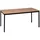 Gürkan Mehrzwecktisch buche rechteckig, Vierkantrohr schwarz, 120,0 x 80,0 x 75,0 cm