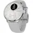 38 mm perlweiß/silber, Sport Flourelastomer-Armband grau/silber