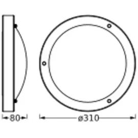 LEDVANCE Bathroom Ceiling Luminaire (4099854103339) Schwarz