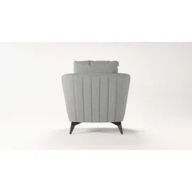 Home Affaire Cocktailsessel HOME AFFAIRE "MATTHEW Sessel, Maße B/T/H: 83/85/88 cm", grau (hellgrau), B:83cm H:88cm T:85cm, 100% Polyester, Sessel, Cocktailsessel, modern, mit Rückenkissen