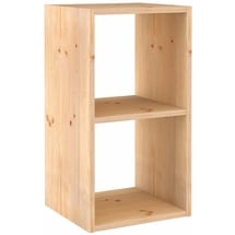 Astigarraga 2 Würfel Modulares Regal Aus Massivem Kiefernholz - Nature mit Würfeln, Holz, 36,8 x 33 x 70,8 cm