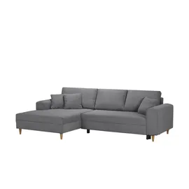 Sofa.de Ecksofa mit Schlaffunktion ¦ grau ¦ Maße (cm): B: 275 H: 91 T: 173.0