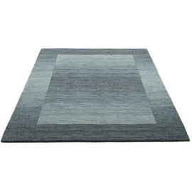 THEKO Wollteppich THEKO "Gabbeh Super, Handweb, auch als Läufer erhältlich, reine Wolle" Gr. 4, grau (grau, blau), B:160cm H:9mm L:230cm, Wolle, Teppiche, Schlafzimmer, Wohnzimmer, Esszimmer, auch als Bettumrandung
