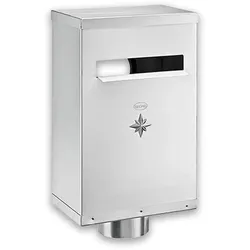 Flachdach-Wasserfangkasten Grömo mit Zulauf, Zink, verschiedene Größen (Ausführung: DN75. Ø 100mm)