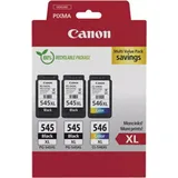 Canon PG-545XL 2 x schwarz + CL-546XL CMY