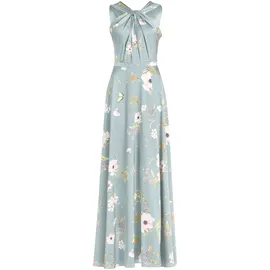 Vera Mont Abendkleid Blumenprint Silber 34