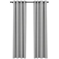 VidaXL Verdunkelungsvorhang Ösen 140 x 225 cm grau 2