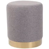 CLP Sitzhocker Nanning Samt 36 x 43 x 36 cm Grau