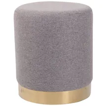 CLP Sitzhocker Nanning Samt 36 x 43 x 36 cm Grau