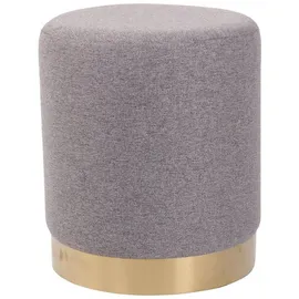 CLP Sitzhocker Nanning Samt 36 x 43 x 36 cm Grau