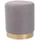CLP Sitzhocker Nanning Samt 36 x 43 x 36 cm Grau