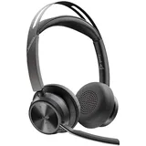 plt Poly Voyager Focus 2 USB-C Headset +USB-C/A Adapter with Charge Stand - Microsof
