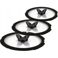 TEFAL INGENIO GLASDECKELN SET 3 STÜCK 22, 24, 28 CM GLASDECKEL, DECKELN, DECKEL