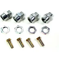 Absima Felgenmitnehmer 12 mm auf 17 mm +15 mm Verbreiterung Silber 1 Set