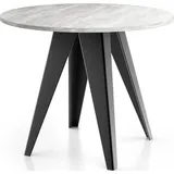 WFL GROUP Esstisch Glory im Industriestil - Modern, Rund - Ausziehbar von 90 cm Esszimmer, Tische, Esstische