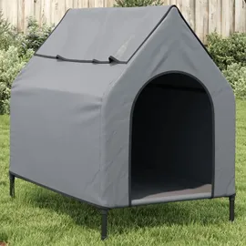 vidaXL Hundehütte Hellgrau Oxford-Gewebe Und Stahl