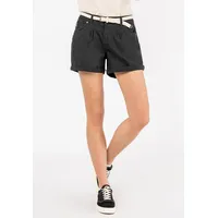 Urban Surface Damen Shorts mit schmalem Gürtel Kurze Hose Dark-Grey S - S