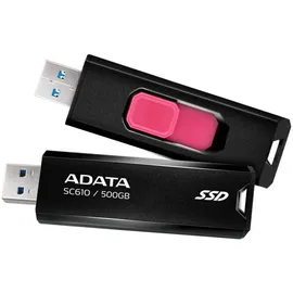 A-Data SC610 500 GB USB 3.2 Gen 2 Schwarz SC610-500G-CBK/RD