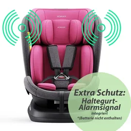 XOMAX 946i Kindersitz drehbar 360° mit ISOFIX, Liegefunktion I mitwachsend I 0-36 kg, 0-12 Jahre, Gruppe 0/1/2/3 I 5-Punkt-Gurt und 3-Punkt-Gurt I Bezug abnehmbar, waschbar I ECE R129
