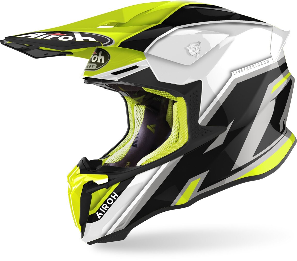 Airoh Twist 2.0 Shaken Motocross Helm, gelb, Größe 2XL für Männer