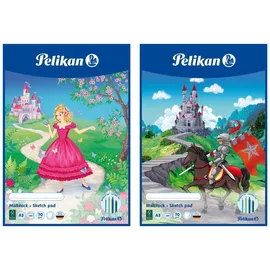 Pelikan Malblock DIN A3 mit 30 Blatt, 1 Stück sortiert