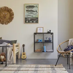 Verstaufach für Kinderzimmer, aus Metall, 4 Fächer 65 cm